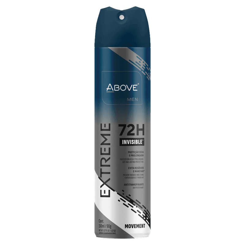 Desodorante Desodorante Aerosol Above Men Extreme Invisible Movement 72h-150ml